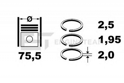 ET ENGINETEAM r1009350 -  Комплект поршневых колец
